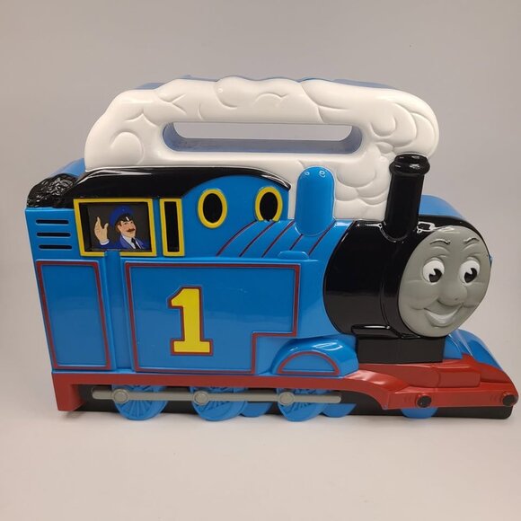 Vintage ERTL Thomas the Train Tank Engine Carrying Case Storage Box Blue 1994 - Picture 1 of 5